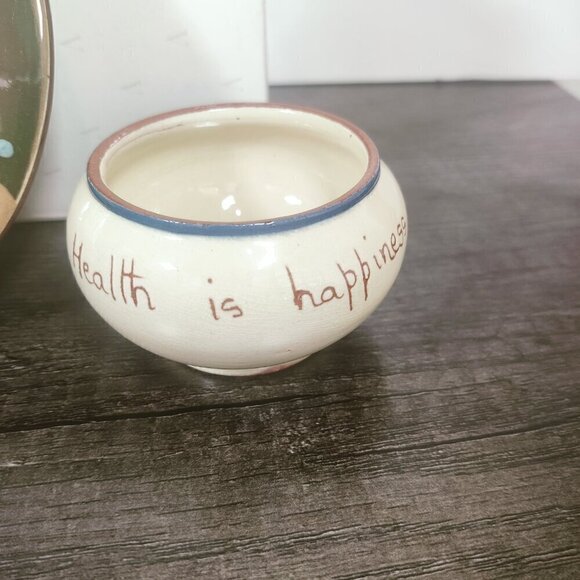 Olde English Pottery by Tourqay, set of 5 pieces. each with a Motto, handpainted - Picture 4 of 9